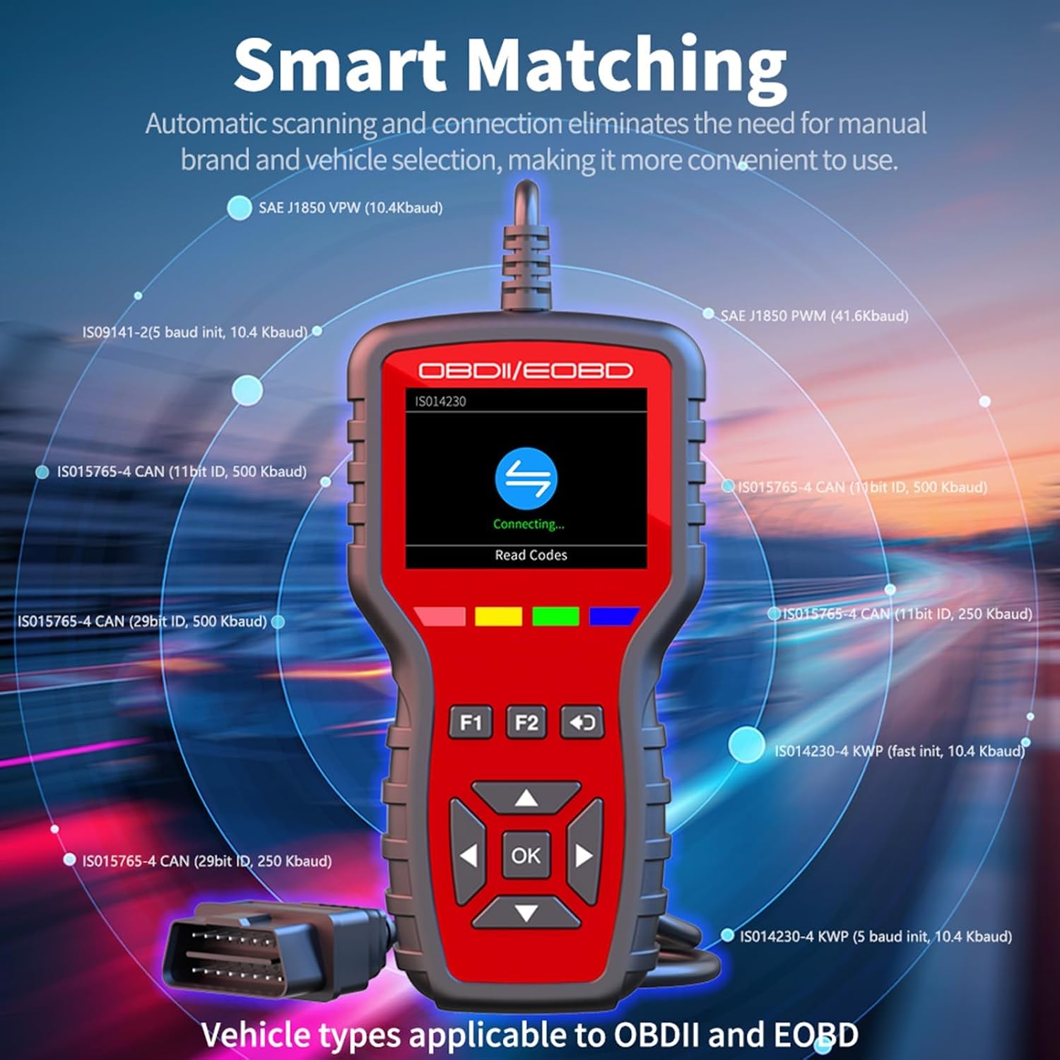 obd2 scanner K2 obd2 scanner diagnostic tool scanner for cars, car code reader with freeze frame, oxygen sensor