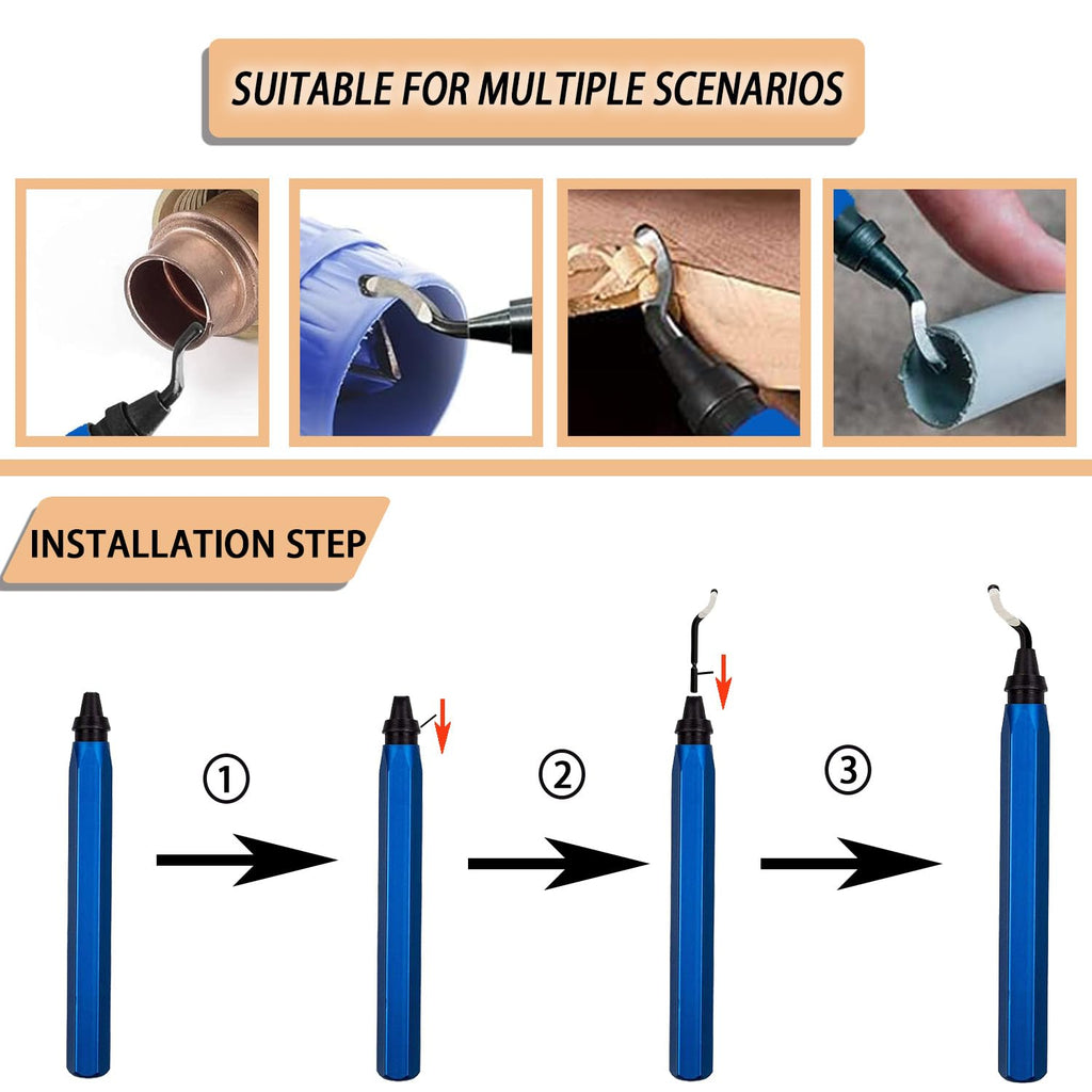 Deburring Tool for 3D Printer,25pcs,12pc Multiuse Blades Removing Burr,10 Pcs Needle File,Micro Wire Cutter for 3D Print, Plastic Models,Wire Brush