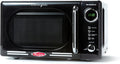 Retro Compact Countertop Microwave Oven - 0.7 Cu. Ft. - 700-Watts with LED Digital Display - Child Lock - Easy Clean