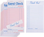 Guest Check Pads for Servers (Pink-10 pads), 50 Sheets/Pad