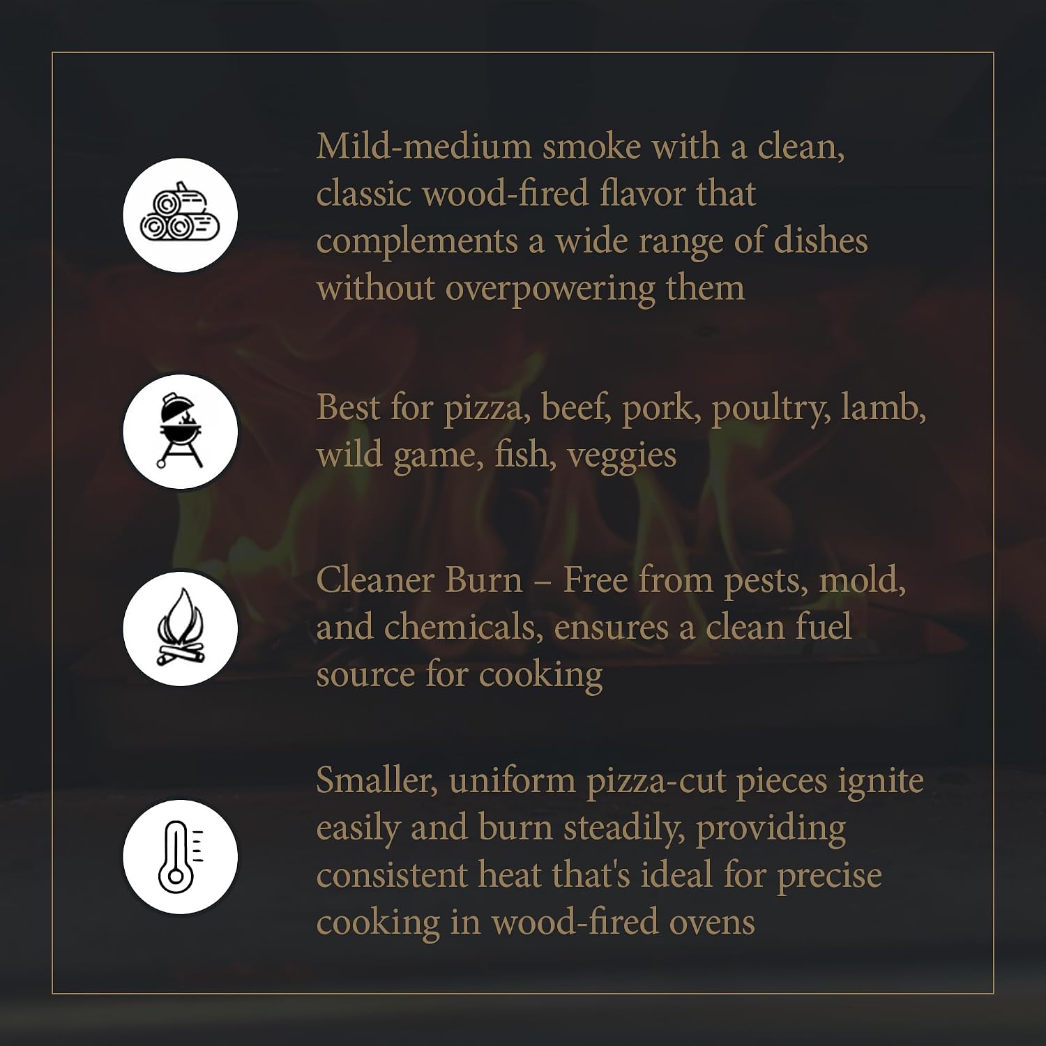 6 Inch Mini Pizza Oven Wood - Ultra Kiln Dried Premium Oak Cooking Wood for Portable Pizza Ovens - Miniature Logs