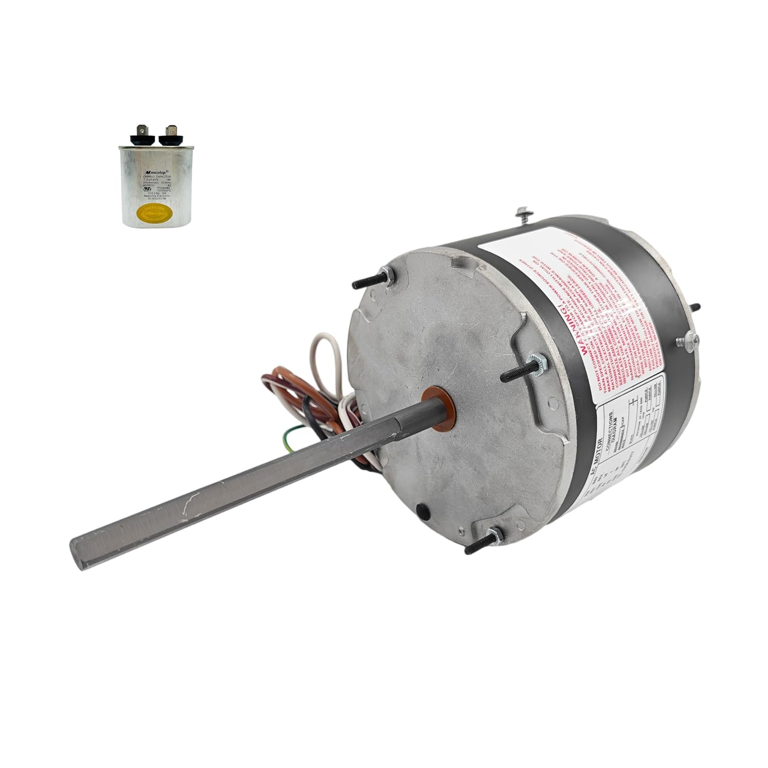 ORM5458B Condenser Fan Motor 1/3 – 1/6 HP 1075 RPM 208-230V 2.0A | Ball Bearing Compatible with A.O. Smith F48U23A01