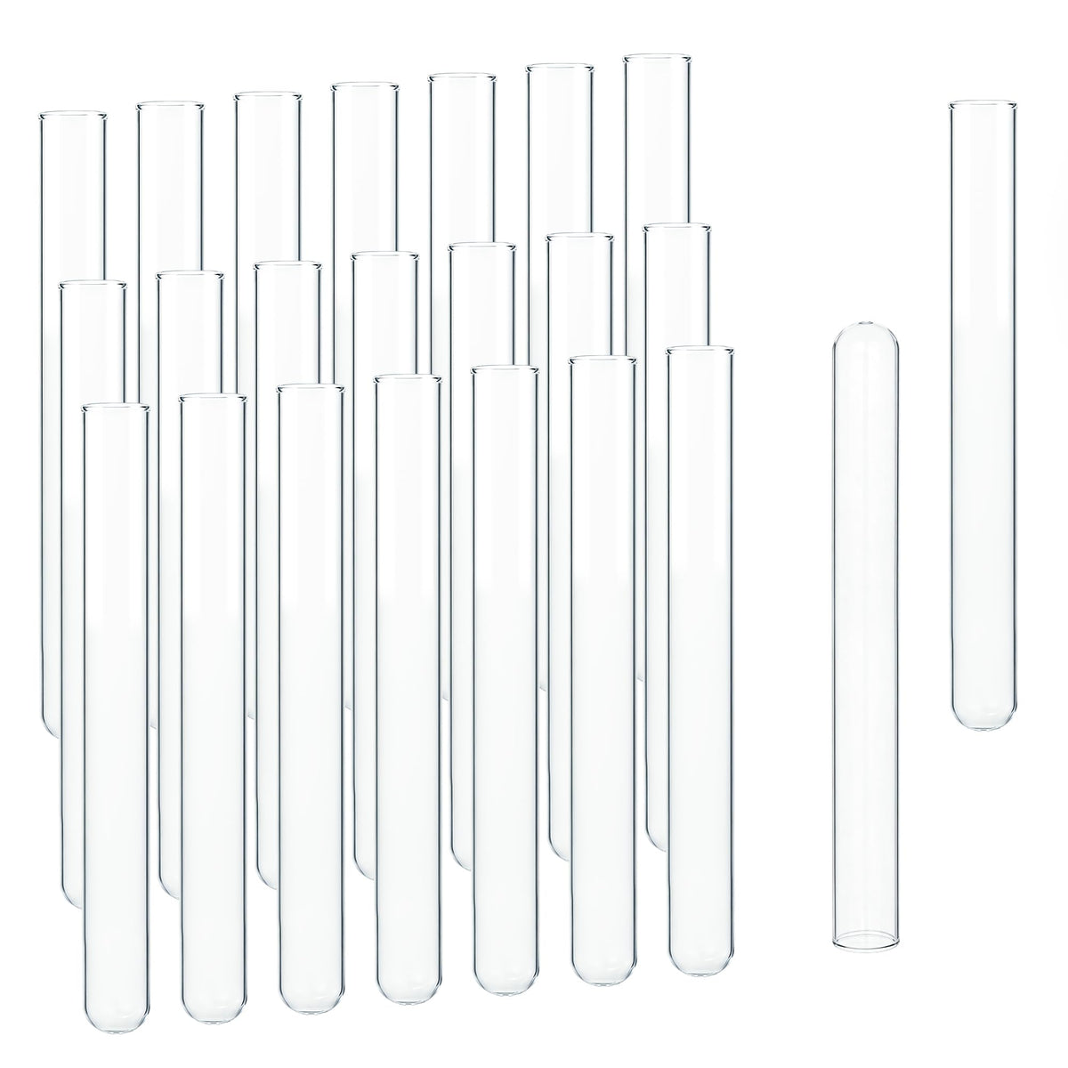 50pcs 16ml Borosilicate Glass Test Tubes, LVH1001