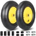 4.80/4.00-8 Wheelbarrow Tire and Wheel, 16" Rubber Pneumatic Wheel, 3"- 6" Centered Hub, 5/8" & 3/4" Bearings, for
