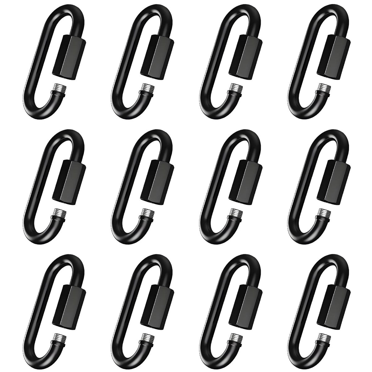 Heavy Duty Quick Link, 2.36IN Quick Chain Link (12PCS,Black)