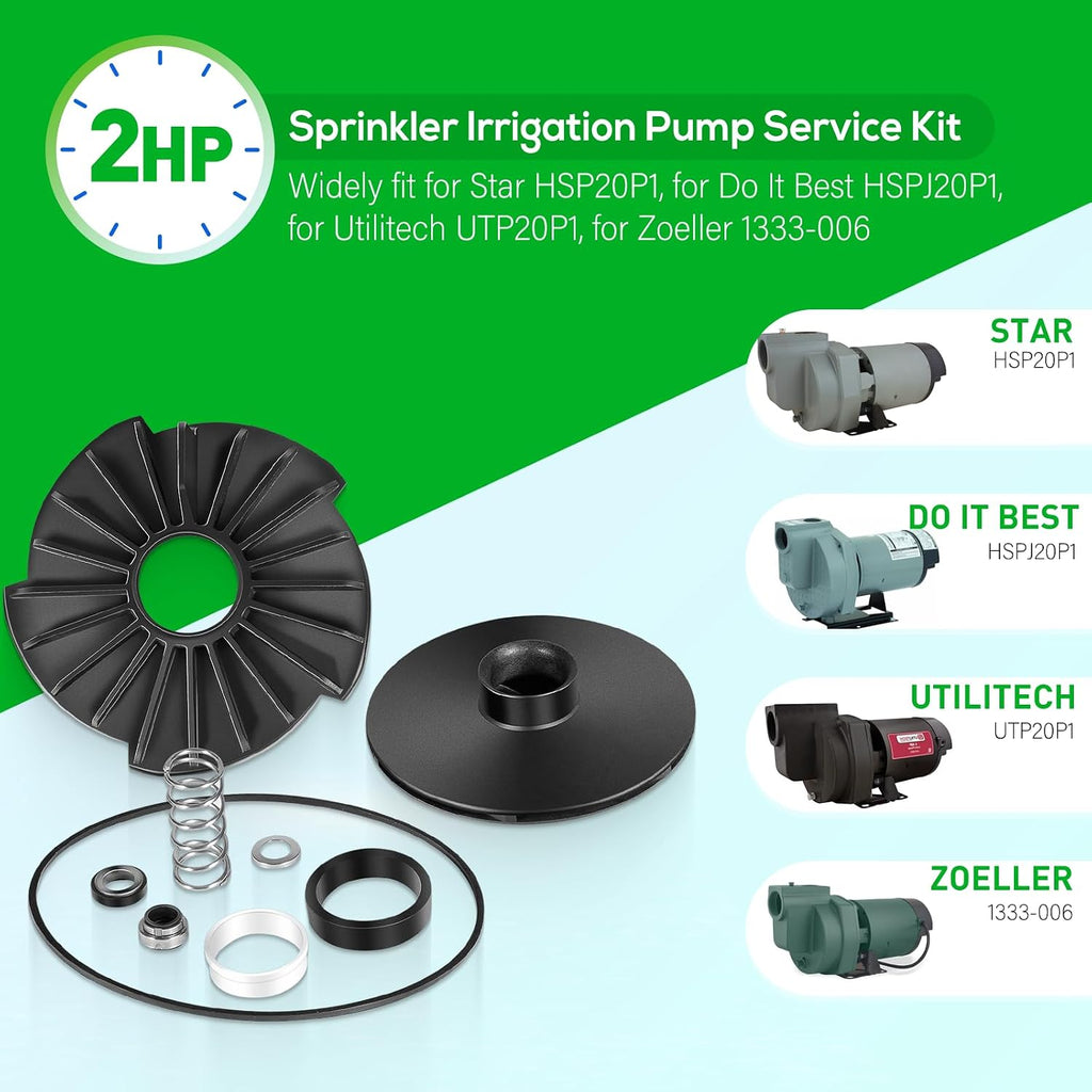 023705 Lawn Sprinkler Irrigation 2 HP Pump Service Repair Kit