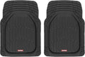 2 Piece Front Car Floor Mats- Black FlexTough Contour Liners-Deep Dish Heavy Duty Rubber Floor Mats for Car SUV Truck