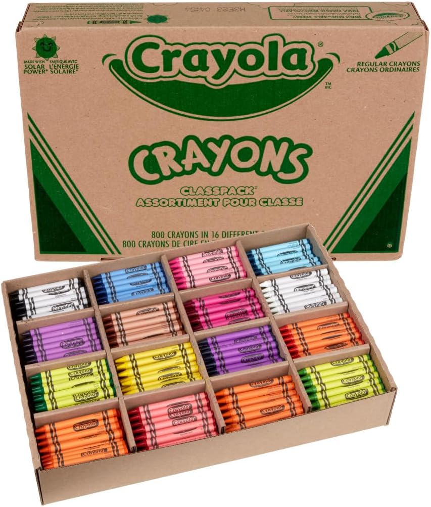 Crayon Classpack, Teacher Classroom Must Haves, Bulk Back to School Supplies, Elementary & Kindergarten Wishlist, 16