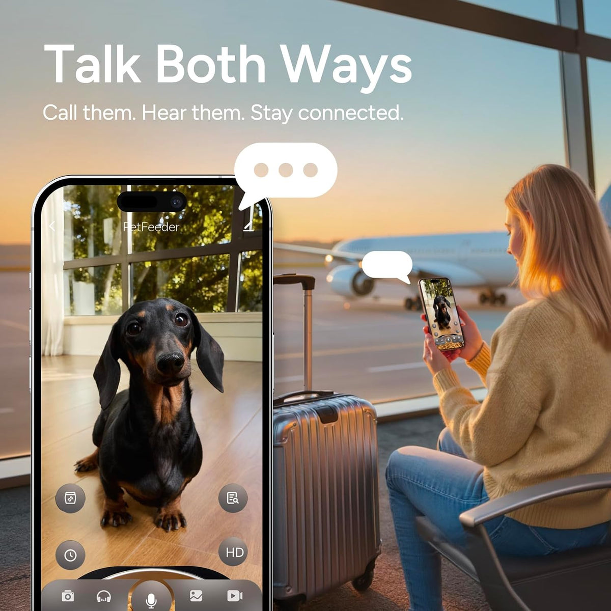 Automatic Cat Feeder with Camera: 6L Automatic Dog Feeder with 2-Way Audio Night Vision Dual Power Supply App Control