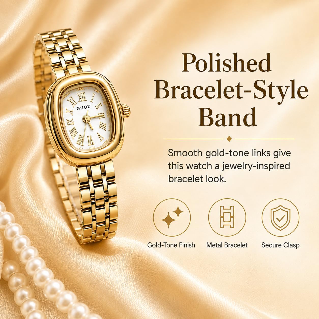 Women's Gold Dainty Bangle Watch Small Vintage Bracelet | Women’s Bracelet Watch Small Face Elegant Quartz Wristwatch