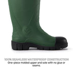 Men's Steel Toe Rain Boots, Waterproof Knee High Work Boots