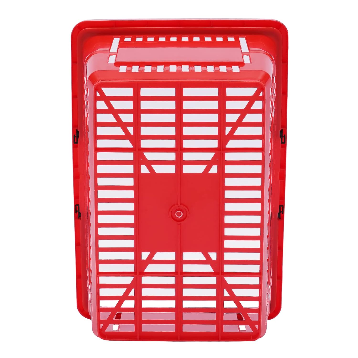 Shopping Basket, 17 * 12 * 9inch Set of 12 Freestanding Store Baskets w/Foldable Handle, Stackable Hand-held Basket