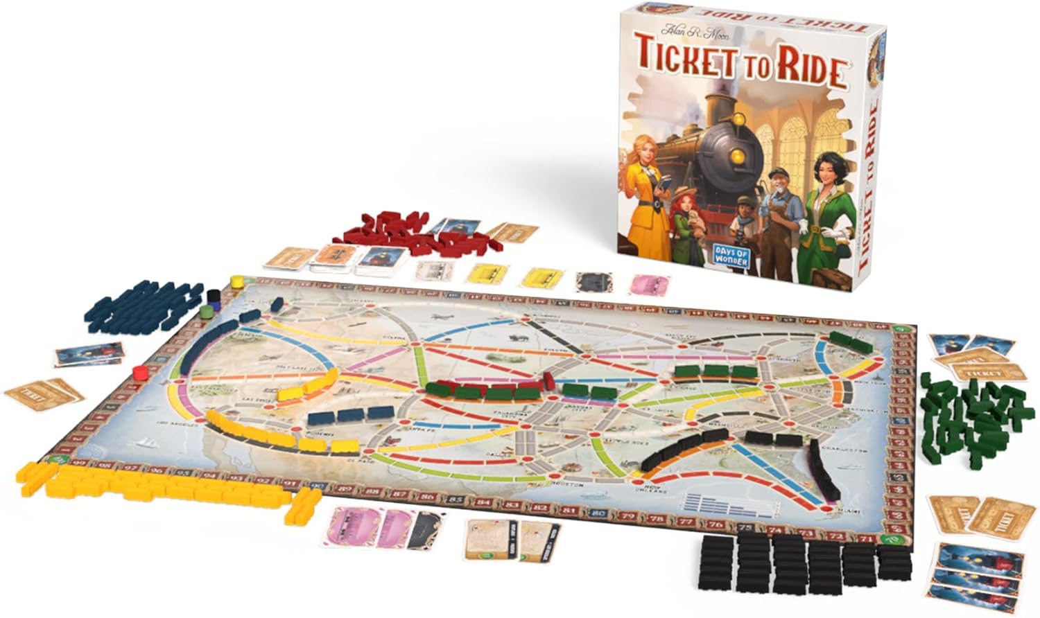 Asmodee Ticket to Ride Board Game (2025 Refresh) - A Cross-Country Train Adventure for Friends and Family, Strategy