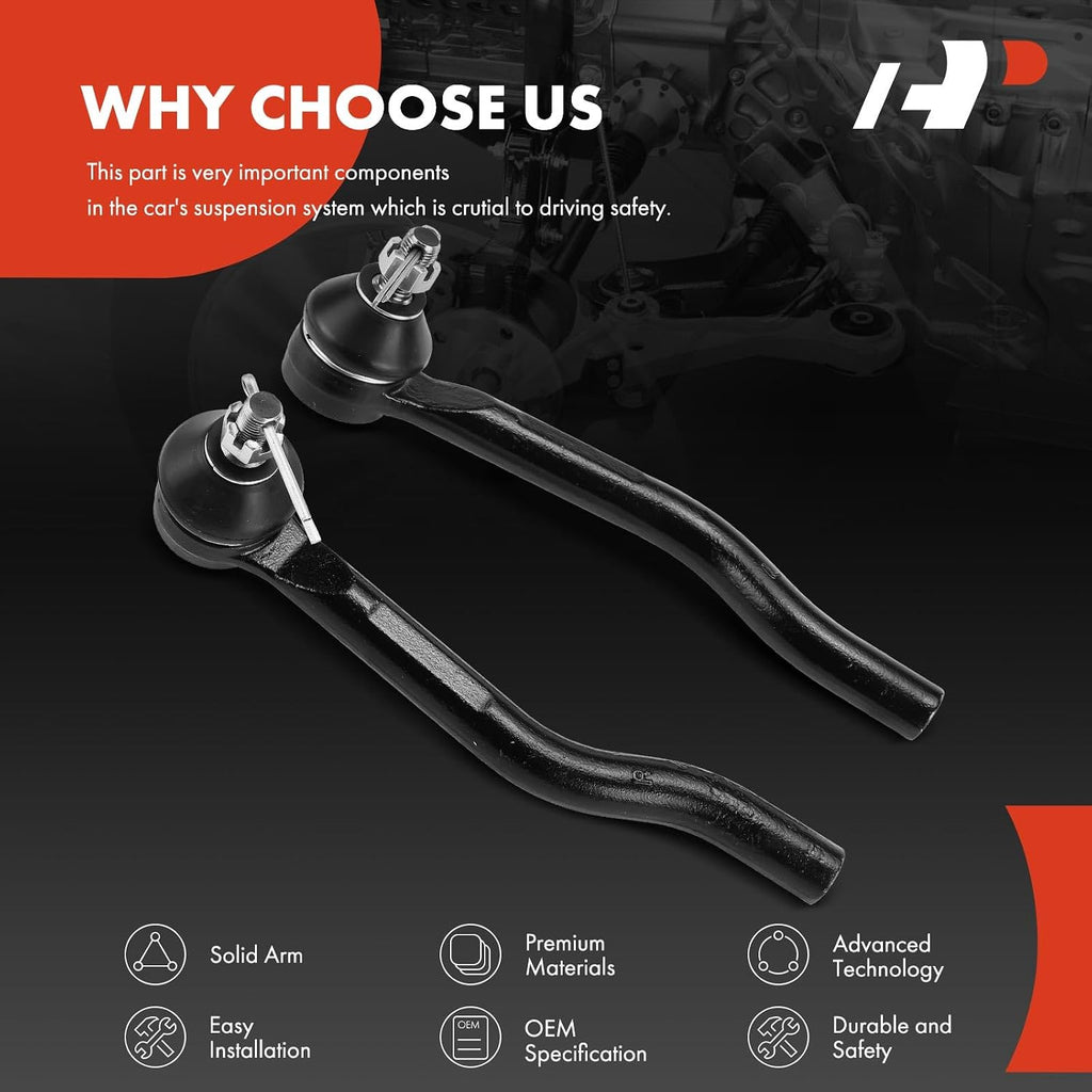A-Premium Front Outer Tie Rod End, Compatible with Honda