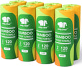 Bamboo Paper Towels, White, 8 Rolls, 2 Ply, 120 Sheets