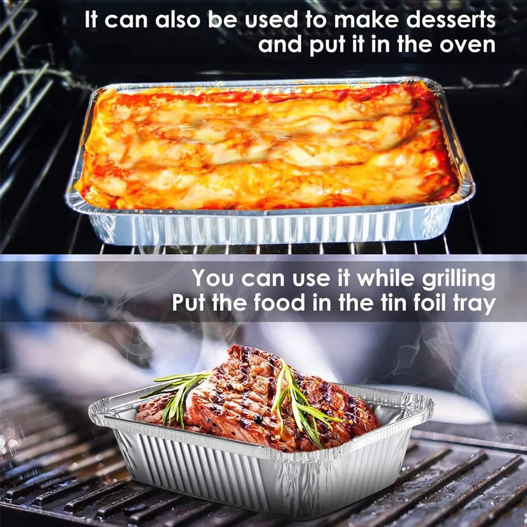 10Pack 9x13 Aluminum Pans with Clear Lids Aluminum Foil Pans