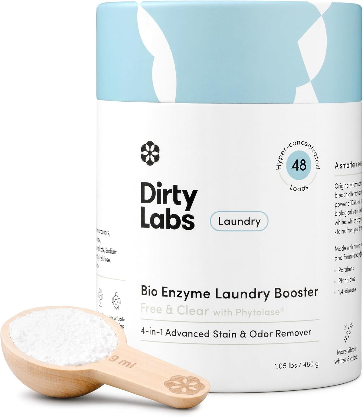 Bio Enzyme Laundry Booster | Scent Free | 48 Loads (1 lb)