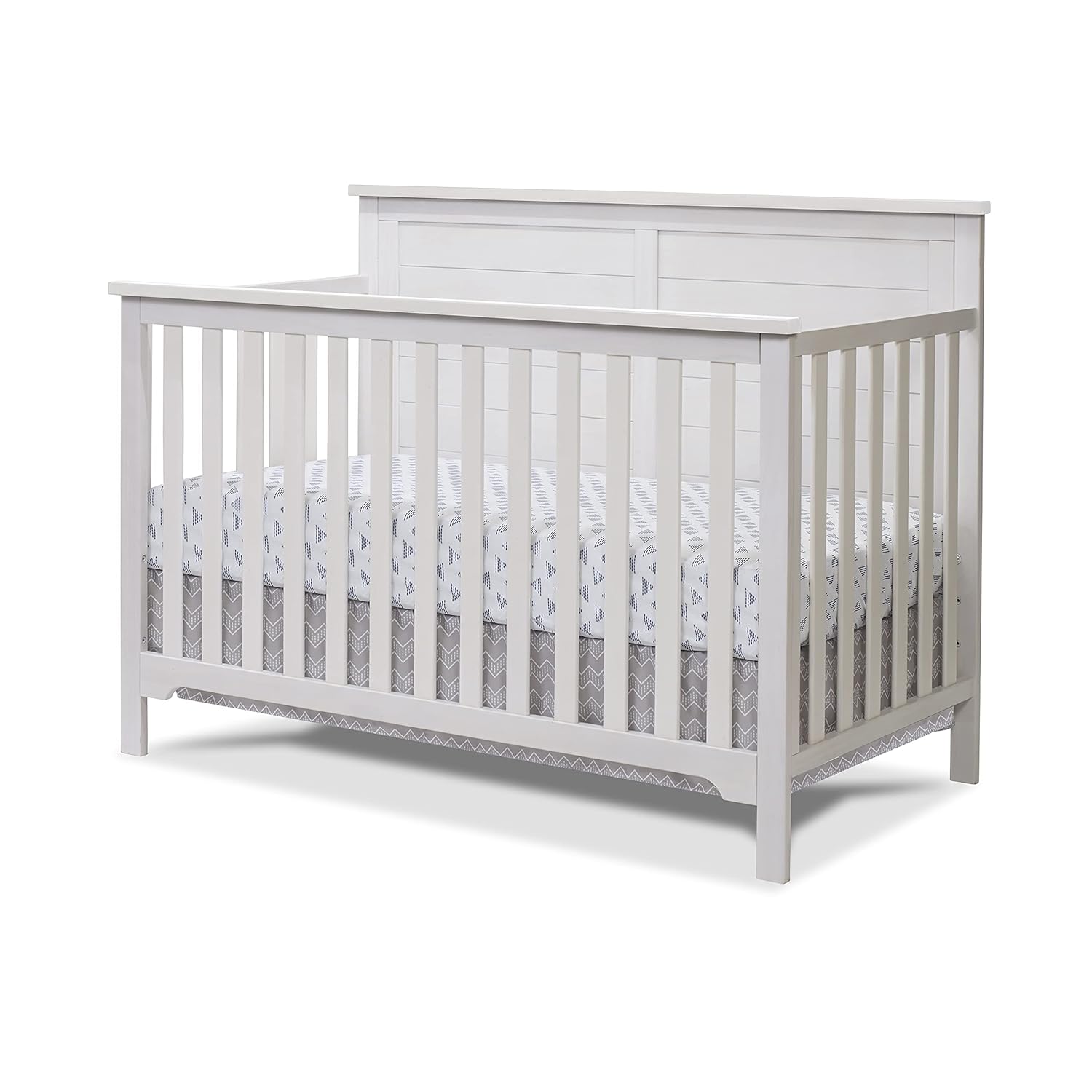 Furniture Farmhouse 3-Piece Nursery Set with 4-in-1 Convertible Crib, 4-Drawer Dresser, and Changing Table with