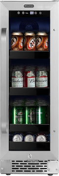 12" Built-in Undercounter Beverage Refrigerator, 75 Can, BBR-638SB