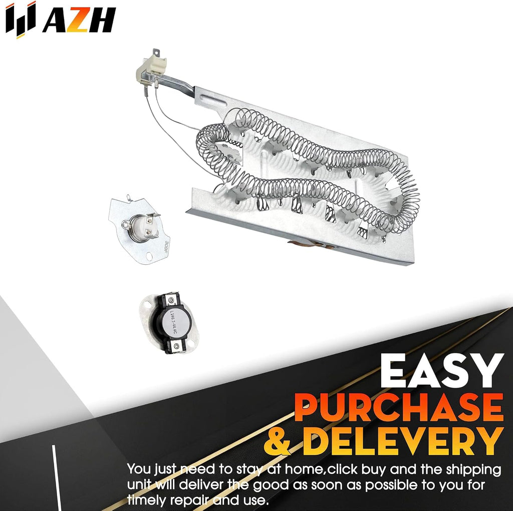 Heating Element Replacement For Whirlpool WED6120HW0 WED6120HW1 WED6620HC0 WED6620HC1 WED6620HC2 WED6620HW0 WED6620HW1 WED6620HW2 WED7120HC0 WED7120HC1 WED7120HW0 WED7120HW1 WED7540FW1 Dryer