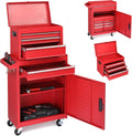 Rolling Tool Cart Utility Cart on Wheels, Heavy Duty Tool Chest Storage Tool Box Cart, Industrial Mechanic Service