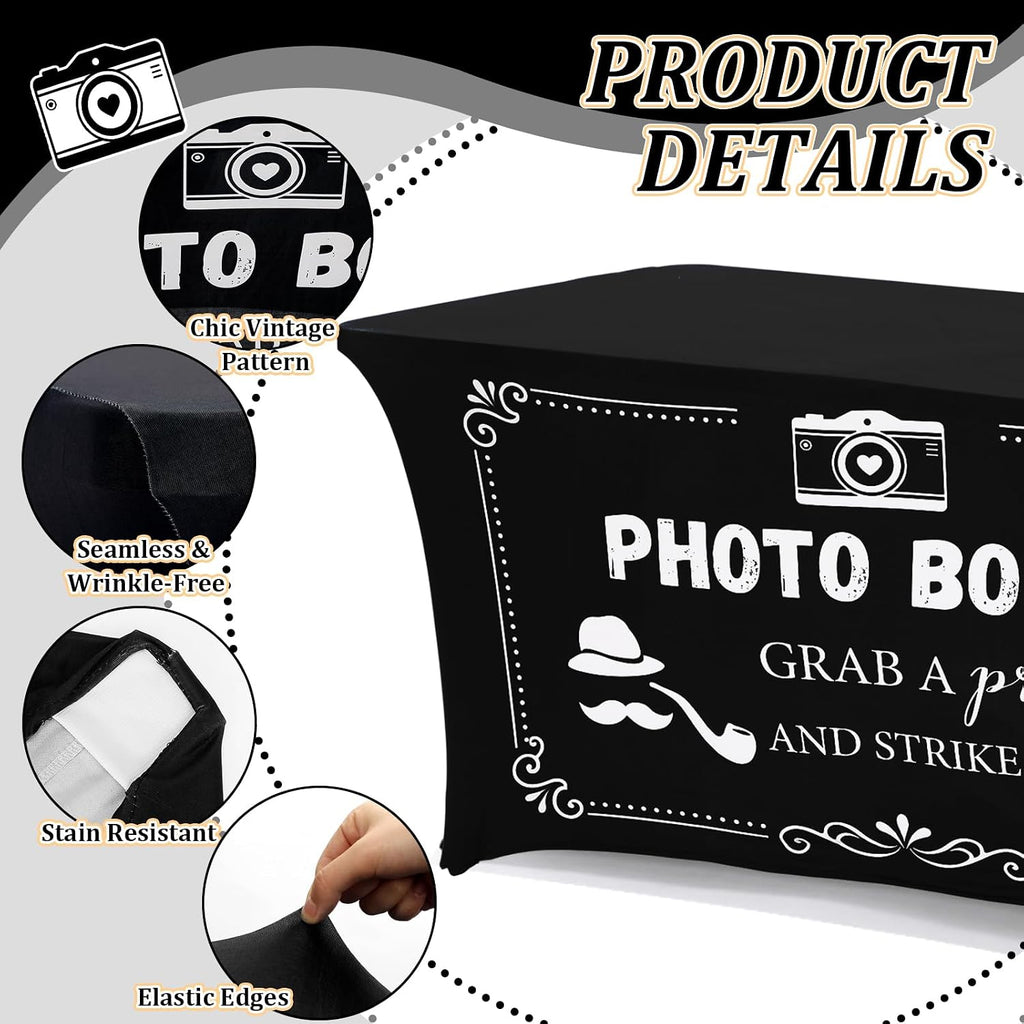 1 Pcs Photo Booth Table Cloth 6 ft Wedding Photo Booth Props
