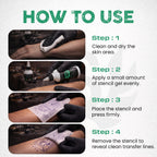 Tattoo Stencil Transfer Gel – 4oz Tattoo Stencil Transfer Solution – Vegan-Friendly Stencil Gel – Fast-Drying and