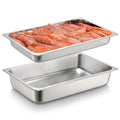 2 Pack Perforated Hotel Pans Set, Full Size, 2.5 Inches, 4 Inches