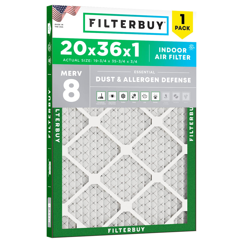 20x36x1 Air Filter MERV 8 Dust & Allergy Defense (1-Pack)