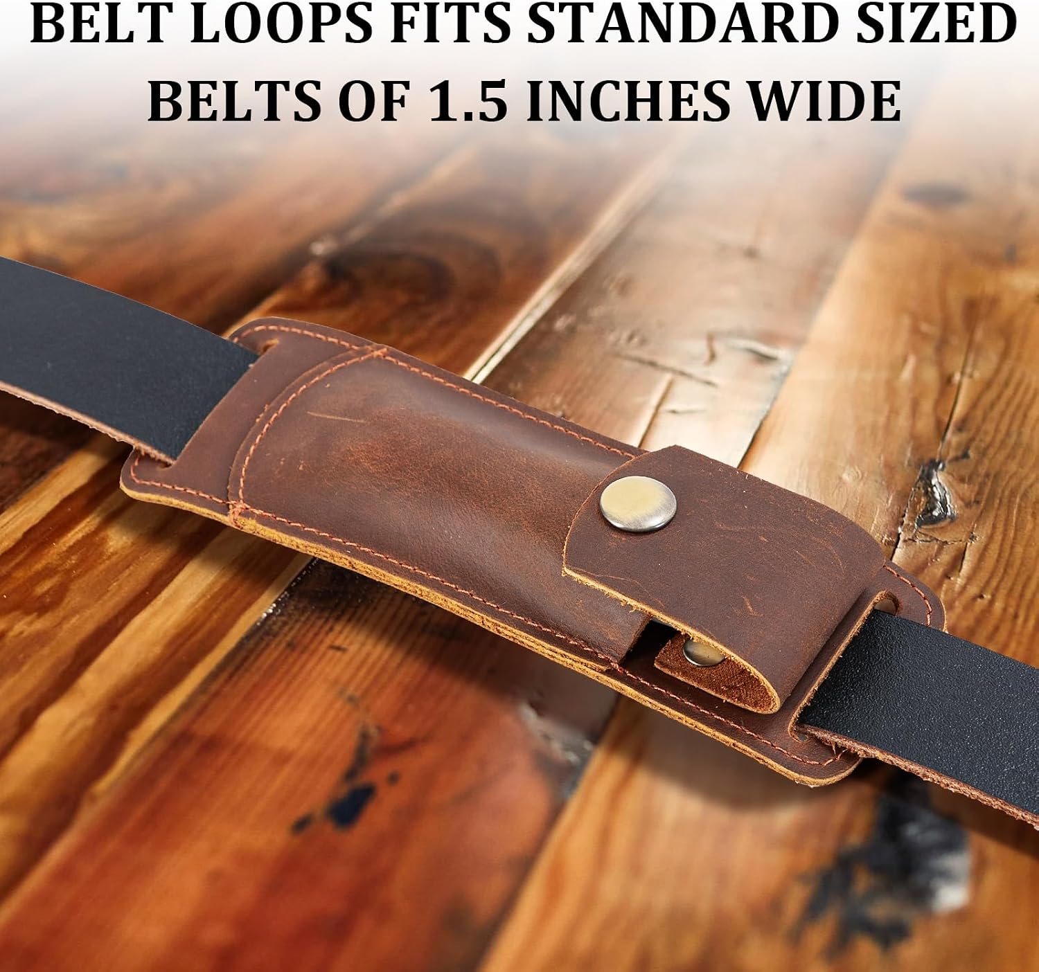 Knife Sheath,Belt Buckle Knife Sheath,Leather Knife Sheaths for Belt,Pocket Knife Folding EDC Belt Knife Holster,Open