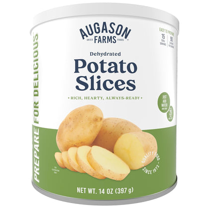 Dehydrated Potato Slices Can | Emergency Food Supply, 15 Servings, 25 Year Shelf Life, Certified Gluten Free Sliced