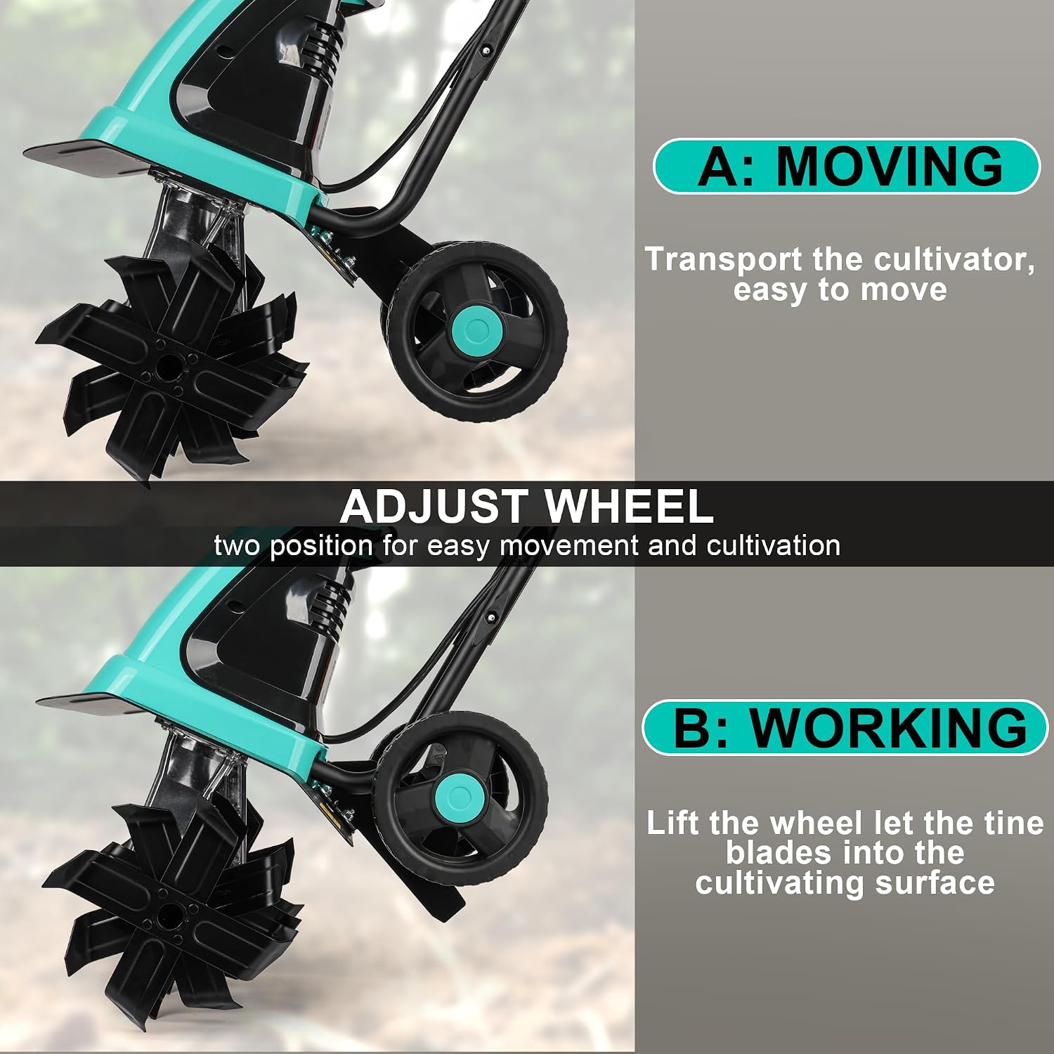 12'' 10.5AMP Corded Electric Garden Roto Tiller Cultivator Powerful | Electric front tine tiller lightweight, Metal