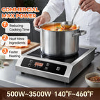 3500W Commercial Induction Cooktop with Sensor Touch LCD