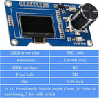 4PCS 0.96 Inch OLED I2C IIC Display Module with EC11 Rotary Encoder