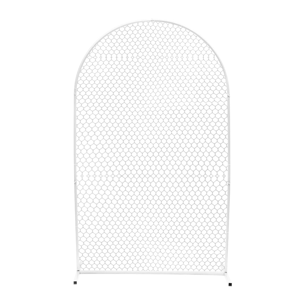Wedding Backdrop Stand Metal Arch Frame with Hexagonal Grid for Party