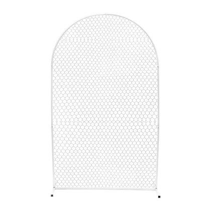 Wedding Backdrop Stand Metal Arch Frame with Hexagonal Grid for Party