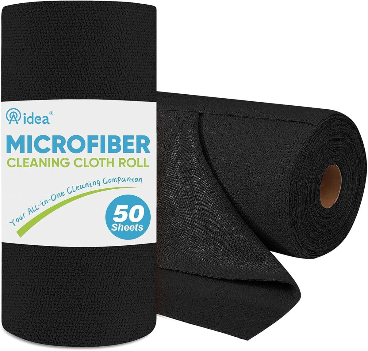 Microfiber Cleaning Cloth Roll-50PK, Reusable Paper Towels 11.5×11.5"