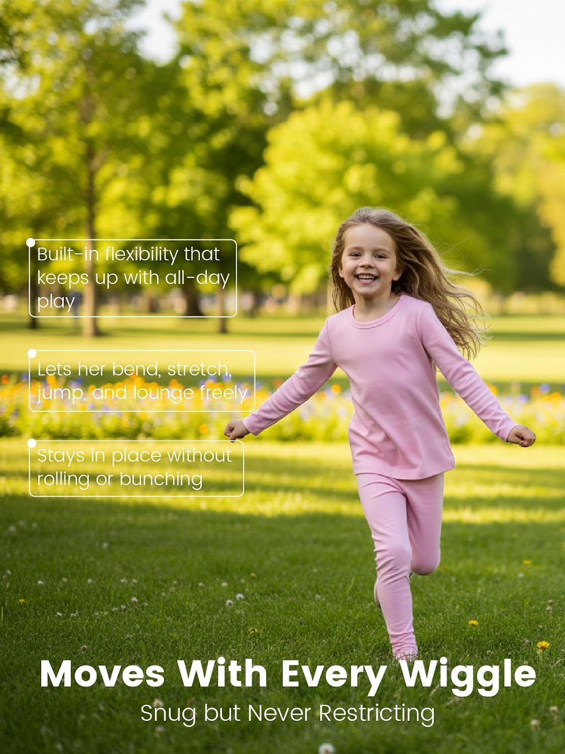 Girls Warm Thermal Underwear Set Kids Winter Base Layer Long Johns Sets for Cold weather/skiing