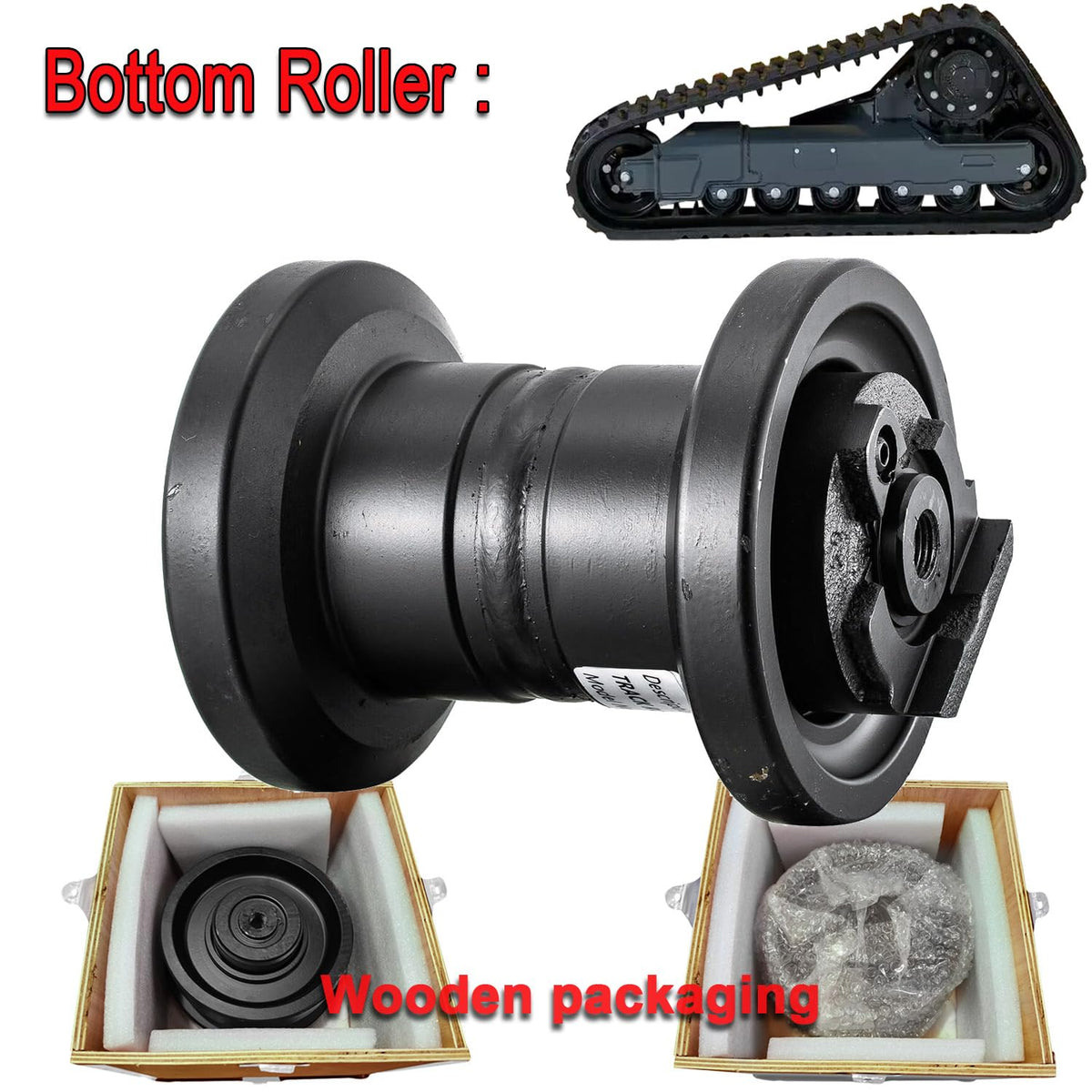 YUFUQIDA Kubota Excavator Track Roller - Track Roller Bottom Roller Compatible with Kubota KX040-4 Excavator Undercarriage (1Pcs)