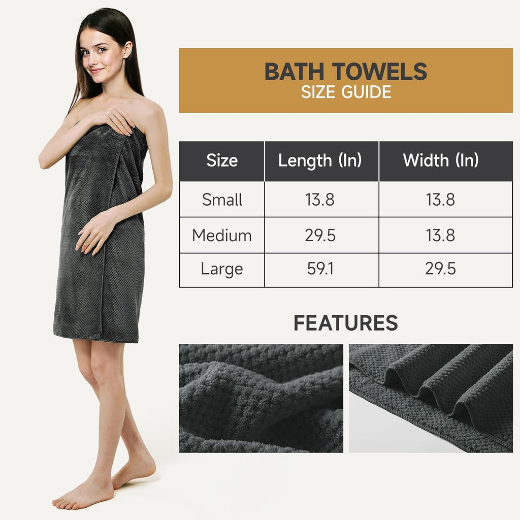Soft 6 Piece Bath Towels Set, 2 Large Bath Towel Sheet, 2 Hand Towels, 2 Washcloths, Highly Absorbent, Quick Dry
