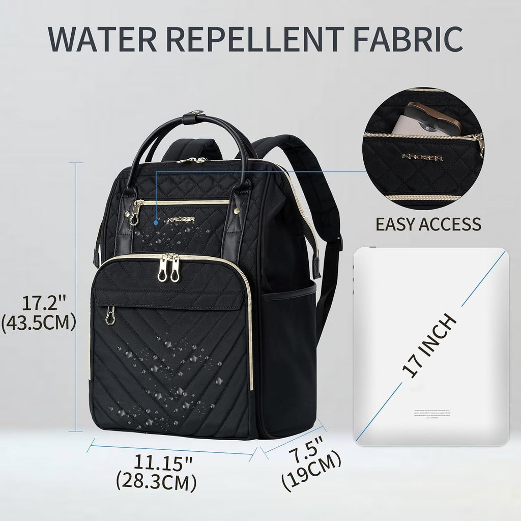 Laptop Backpack 17" Stylish Backpack Water Repellent College Casual Daypack Travel Business Work Bag for