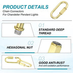 MECCANIXITY Chain Connectors 4mm Thick Pale Gold 3Pack