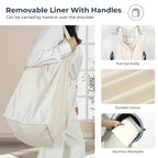 Laundry Hamper 2 Section, 100L Rolling Laundry Sorter Cart with Removable and Washable Liner Bag, Clothes Hamper with