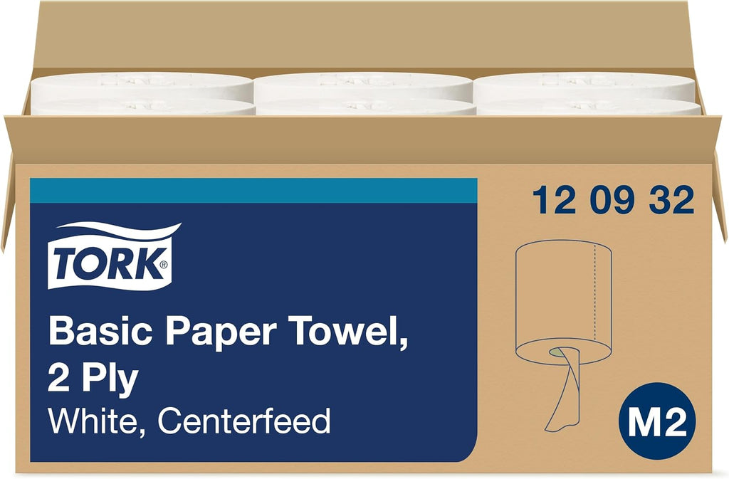 Centerfeed Paper Towel White M2, High Absorbency, 6 x 500 Sheets, 120932
