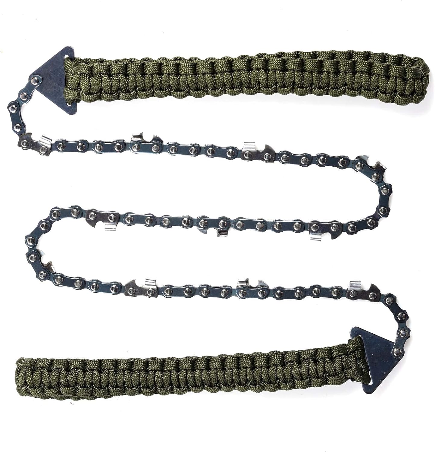 Pocket Chainsaw with Paracord Handle, Folding Chain Hand Saw, Emergency Outdoor Survival Gear for Camping, Hunting
