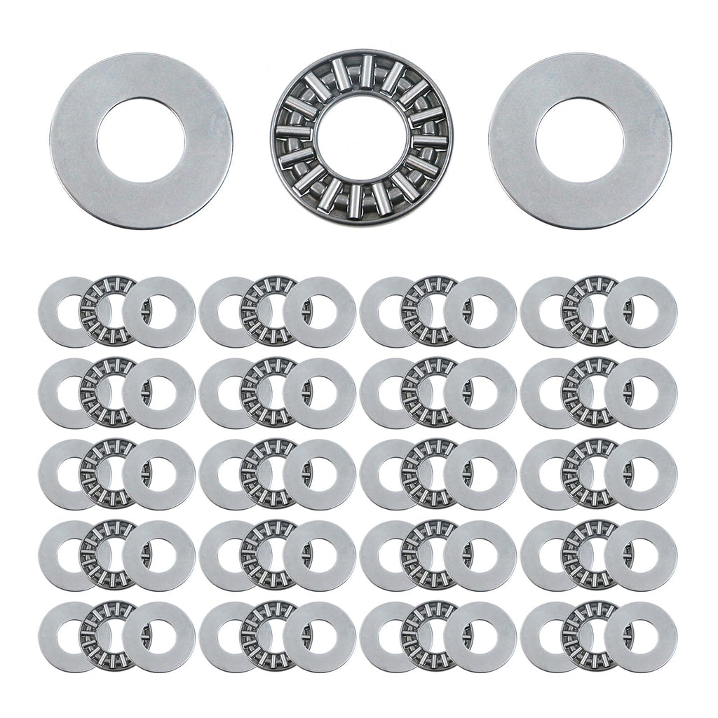20 Pcs AXK1226 Thrust Needle Roller Bearings, 1/2" Bore 1" OD 1/8" Width