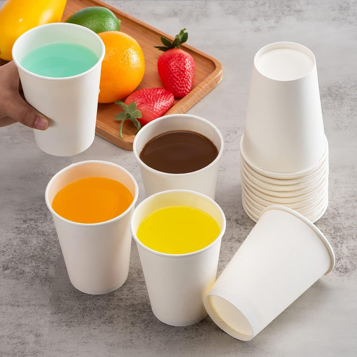 Paper Coffee Cups 12 oz 300 pack, Ideal for Coffee, Hot Drinks