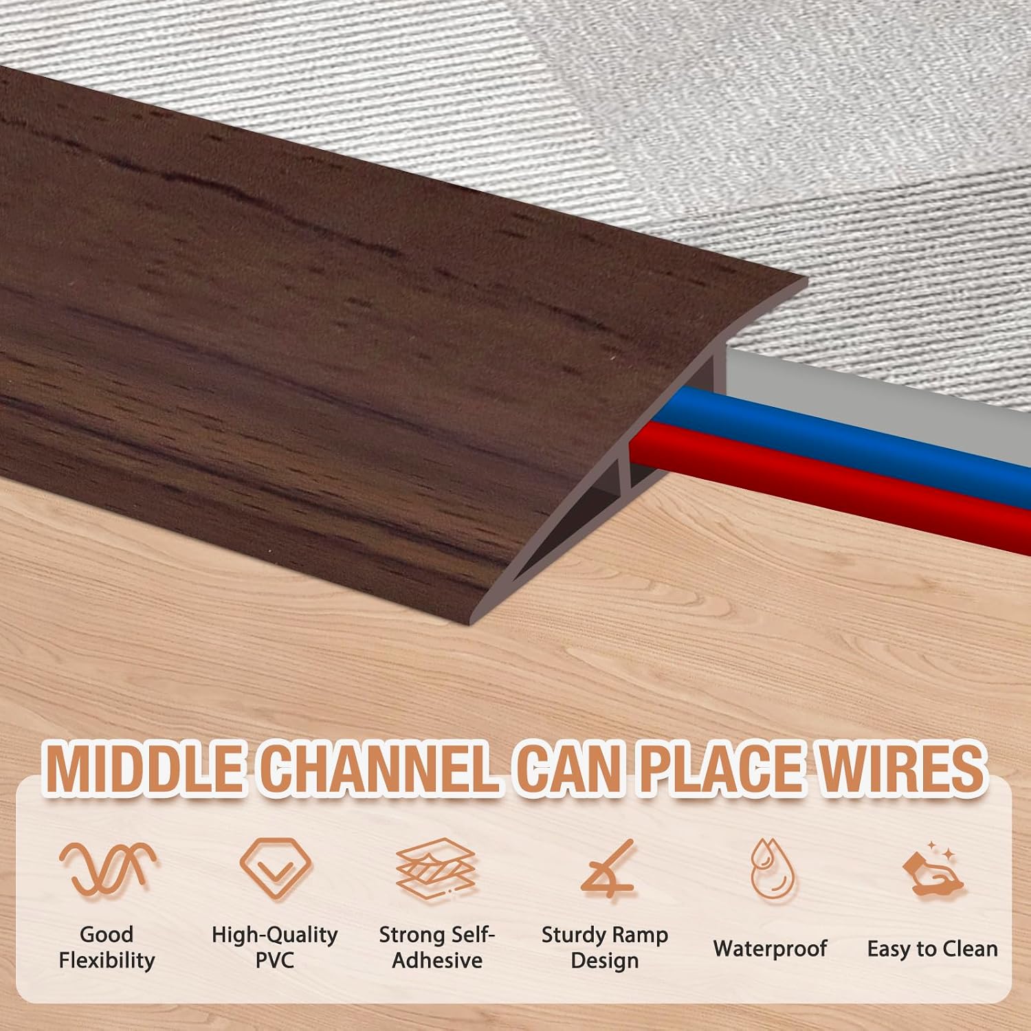 Floor Transition Strip Self Adhesive Vinyl Door Threshold Strip