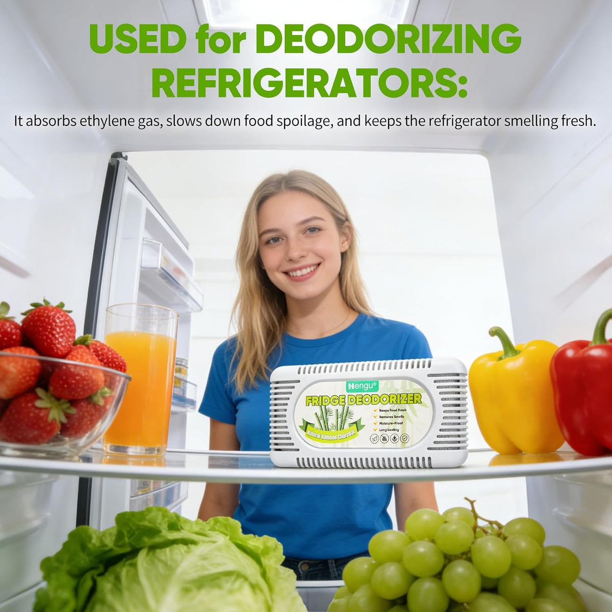 Fridge Deodorizer 6 Pack Activated Charcoal Refrigerator Deodorizer