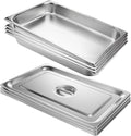 Hotel Pans with Lids 4 Pack 1/1 Size 2.5" Deep